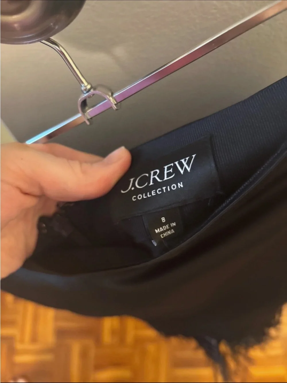 J. Crew Black Feather Hem Mini Skirt